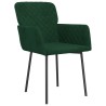 Chaises à manger lot de 2 Vert foncé Velours 