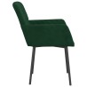 Chaises à manger lot de 2 Vert foncé Velours 