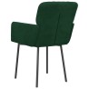 Chaises à manger lot de 2 Vert foncé Velours 