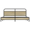Cadre de lit en métal sans matelas chêne sonoma 183x213 cm 