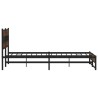 Cadre de lit en métal sans matelas chêne marron 183x213 cm 