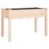 Jardinière sur roues avec doublure 118x59x80 cm bois de sapin 