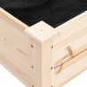 Jardinière sur roues avec doublure 118x59x80 cm bois de sapin 
