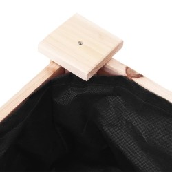 Jardinière sur roues avec doublure 118x59x80 cm bois de sapin 