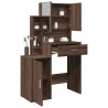 Coiffeuse avec armoire chêne marron 80x35x132 cm 