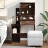 Coiffeuse avec armoire chêne marron 80x35x132 cm 