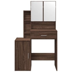 Coiffeuse avec armoire chêne marron 80x35x132 cm 
