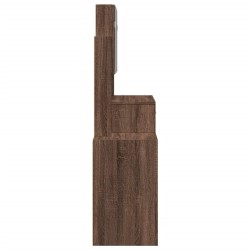 Coiffeuse avec armoire chêne marron 80x35x132 cm 