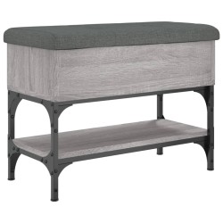 Banc à chaussures sonoma gris 62x32x45 cm bois d'ingénierie 