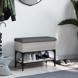 Banc à chaussures sonoma gris 62x32x45 cm bois d'ingénierie 