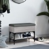 Banc à chaussures sonoma gris 62x32x45 cm bois d'ingénierie 
