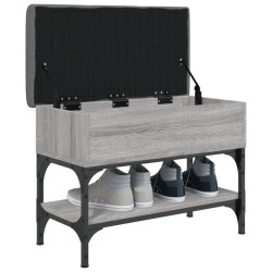 Banc à chaussures sonoma gris 62x32x45 cm bois d'ingénierie 