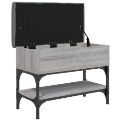 Banc à chaussures sonoma gris 62x32x45 cm bois d'ingénierie 