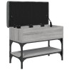 Banc à chaussures sonoma gris 62x32x45 cm bois d'ingénierie 