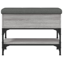 Banc à chaussures sonoma gris 62x32x45 cm bois d'ingénierie 