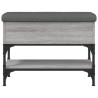 Banc à chaussures sonoma gris 62x32x45 cm bois d'ingénierie 