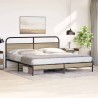 Cadre de lit en métal sans matelas chêne fumé 183x213 cm 