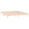 Cadre de lit à LED sans matelas 135x190 cm bois massif 