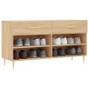 Banc à chaussures chêne sonoma 102x35x55 cm bois d'ingénierie 