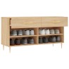 Banc à chaussures chêne sonoma 102x35x55 cm bois d'ingénierie 
