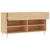 Banc à chaussures chêne sonoma 102x35x55 cm bois d'ingénierie 