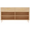 Banc à chaussures chêne sonoma 102x35x55 cm bois d'ingénierie 