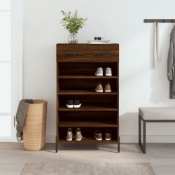 Armoire à chaussures chêne marron 60x35x105cm bois d'ingénierie 