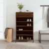 Armoire à chaussures chêne marron 60x35x105cm bois d'ingénierie 
