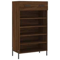 Armoire à chaussures chêne marron 60x35x105cm bois d'ingénierie 