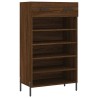 Armoire à chaussures chêne marron 60x35x105cm bois d'ingénierie 