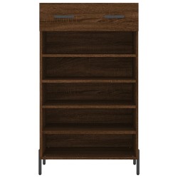 Armoire à chaussures chêne marron 60x35x105cm bois d'ingénierie 