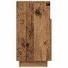 Table de chevet avec 2 tiroirs vieux bois 36x36x68 cm 