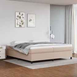 Cadre de lit sans matelas cappuccino 200x200 cm similicuir 