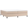 Cadre de lit sans matelas cappuccino 200x200 cm similicuir 