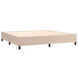 Cadre de lit sans matelas cappuccino 200x200 cm similicuir 