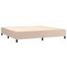 Cadre de lit sans matelas cappuccino 200x200 cm similicuir 