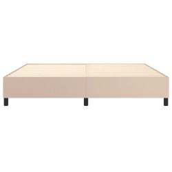 Cadre de lit sans matelas cappuccino 200x200 cm similicuir 