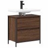Meuble salle de bain lavabo tiroirs chêne marron 60x34,5x60 cm 