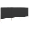 Paravent 3 panneaux Tissu 400 x 160 cm Anthracite 
