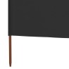 Paravent 3 panneaux Tissu 400 x 160 cm Anthracite 