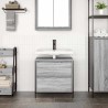 Meuble de salle de bain avec lavabo et tiroirs 60x34,5x60 cm 