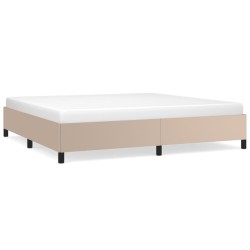 Cadre de lit sans matelas cappuccino 200x200 cm similicuir 