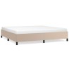 Cadre de lit sans matelas cappuccino 200x200 cm similicuir 