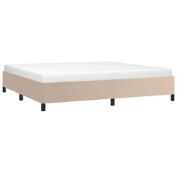 Cadre de lit sans matelas cappuccino 200x200 cm similicuir 