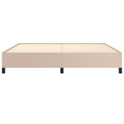 Cadre de lit sans matelas cappuccino 200x200 cm similicuir 