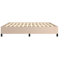 Cadre de lit sans matelas cappuccino 200x200 cm similicuir 