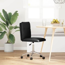 Chaise de salle à manger Noir Similicuir 