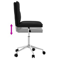 Chaise de salle à manger Noir Similicuir 