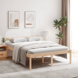Lit pour personne âgée sans matelas 140x190 cm bois pin massif 