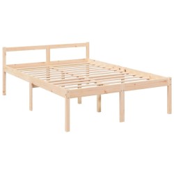 Lit pour personne âgée sans matelas 140x190 cm bois pin massif 